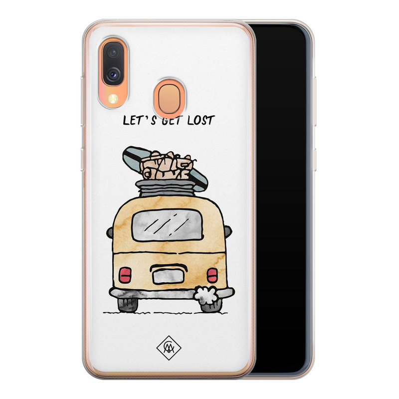 Casimoda Samsung Galaxy A40 siliconen hoesje - Let's get lost