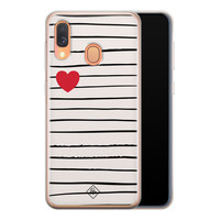 Casimoda Samsung Galaxy A40 siliconen hoesje - Heart queen