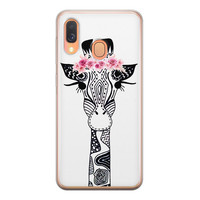 Casimoda Samsung Galaxy A40 siliconen telefoonhoesje - Giraffe