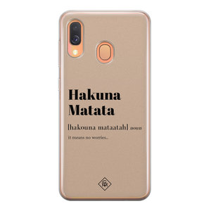 Casimoda Samsung Galaxy A40 siliconen hoesje - Hakuna matata