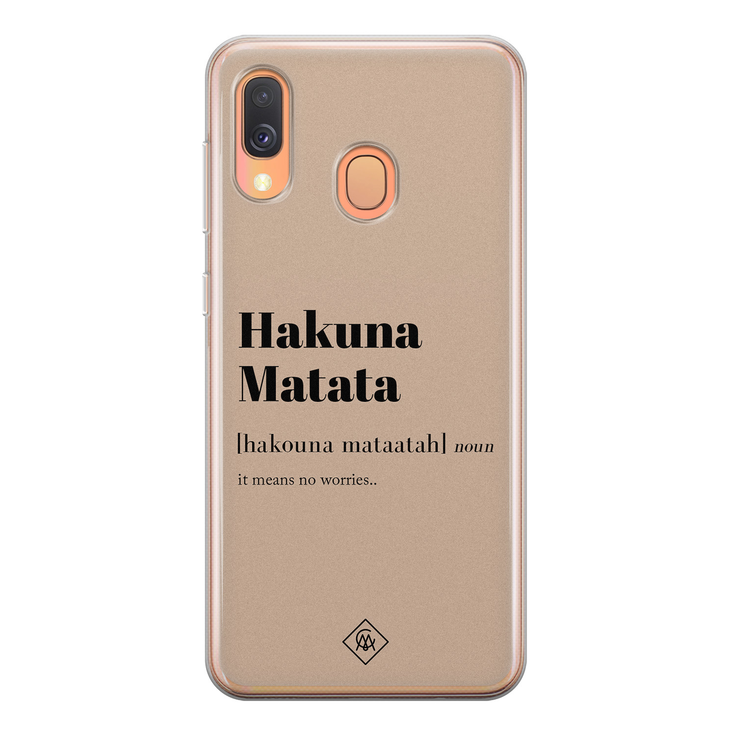 Samsung Galaxy A40 siliconen hoesje Hakuna matata