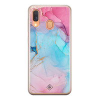 Casimoda Samsung Galaxy A40 siliconen hoesje - Marble colorbomb