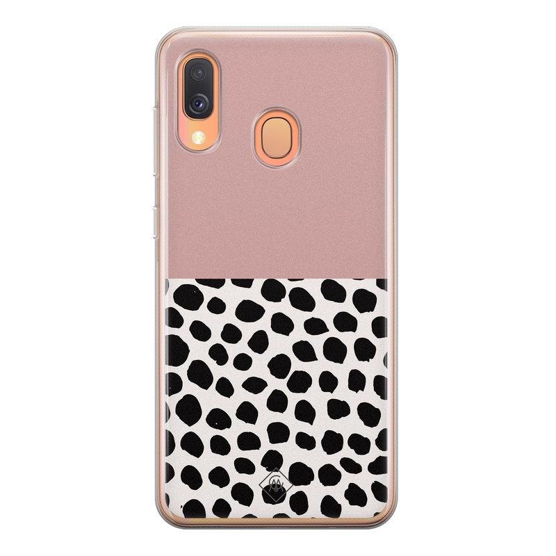 Casimoda Samsung Galaxy A40 siliconen hoesje - Pink dots