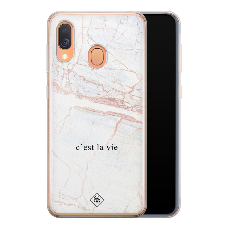 Casimoda Samsung Galaxy A40 siliconen telefoonhoesje - C'est la vie