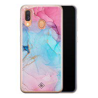 Casimoda Samsung Galaxy A40 siliconen hoesje - Marble colorbomb