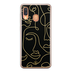 Casimoda Samsung Galaxy A40 siliconen hoesje - Abstract faces