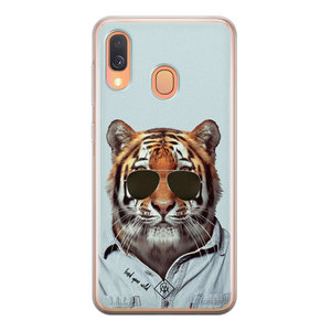 Casimoda Samsung Galaxy A40 siliconen hoesje - Tijger wild