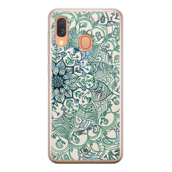 Casimoda Samsung Galaxy A40 siliconen hoesje - Mandala blauw