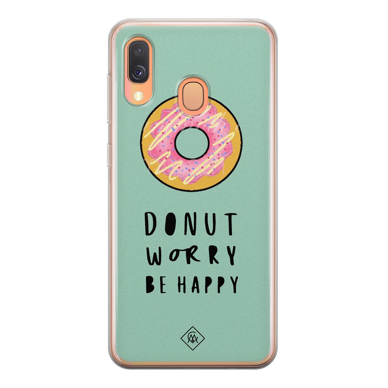 Casimoda Samsung Galaxy A40 siliconen hoesje - Donut worry