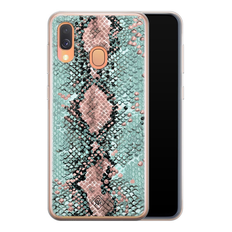 Casimoda Samsung Galaxy A40 siliconen hoesje - Snake pastel