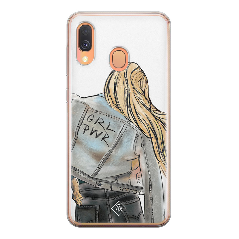 Casimoda Samsung Galaxy A40 siliconen hoesje - GRL PWR