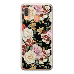 Casimoda Samsung Galaxy A40 siliconen hoesje - Flowerpower
