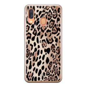 Casimoda Samsung Galaxy A40 siliconen hoesje - Golden wildcat