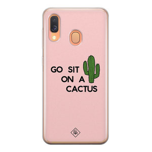 Casimoda Samsung Galaxy A40 siliconen hoesje - Go sit on a cactus