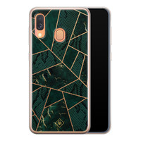 Casimoda Samsung Galaxy A40 siliconen hoesje - Abstract groen