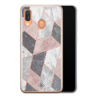 Casimoda Samsung Galaxy A40 siliconen telefoonhoesje - Stone grid