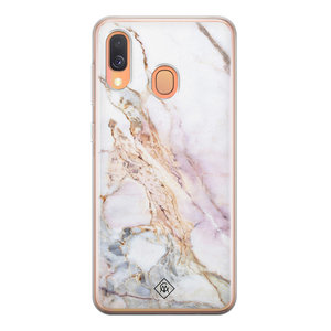Casimoda Samsung Galaxy A40 siliconen hoesje - Parelmoer marmer