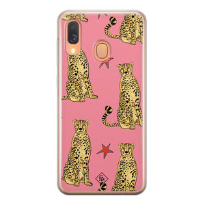 Casimoda Samsung Galaxy A40 siliconen hoesje - The pink leopard