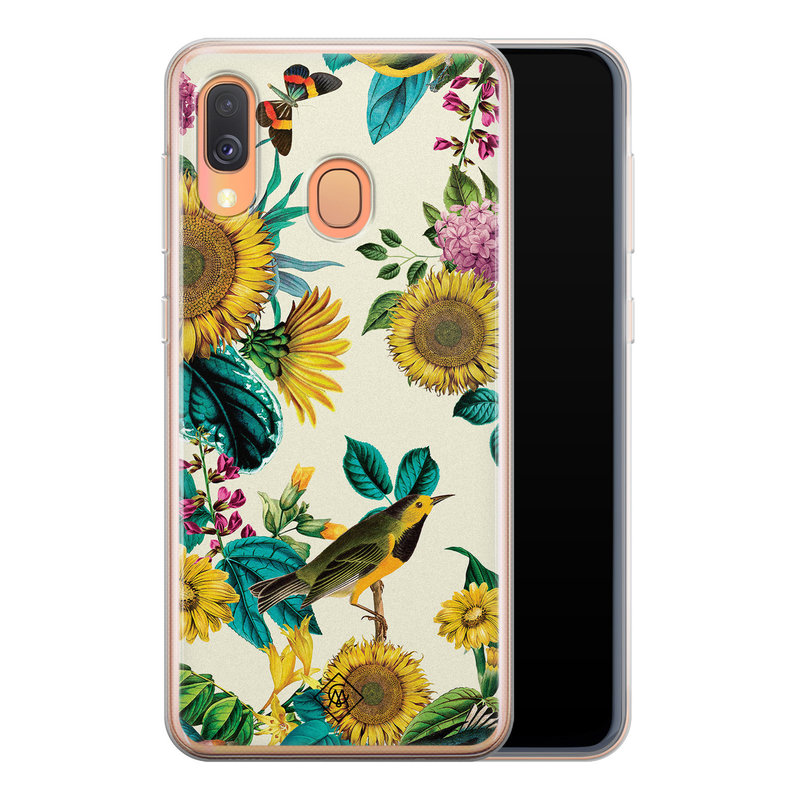 Casimoda Samsung Galaxy A40 siliconen hoesje - Sunflowers