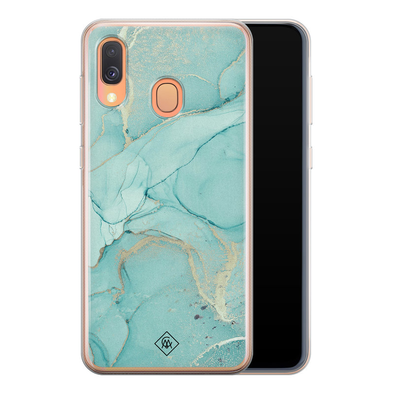 Casimoda Samsung Galaxy A40 siliconen hoesje - Touch of mint