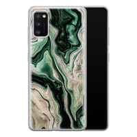 Casimoda Samsung Galaxy A41 siliconen hoesje - Green waves