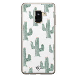 Casimoda Samsung Galaxy A8 (2018) siliconen hoesje - Cactus print