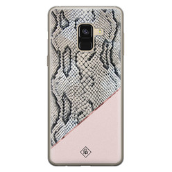 Casimoda Samsung Galaxy A8 (2018) siliconen hoesje - Snake print