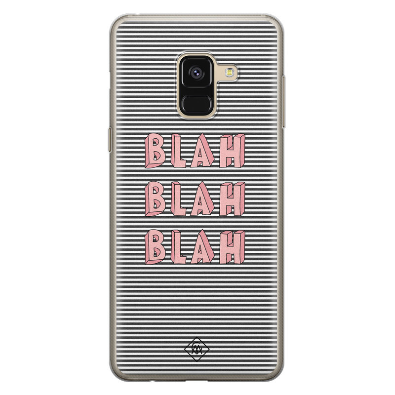 Casimoda Samsung Galaxy A8 (2018) siliconen telefoonhoesje - Blah blah blah