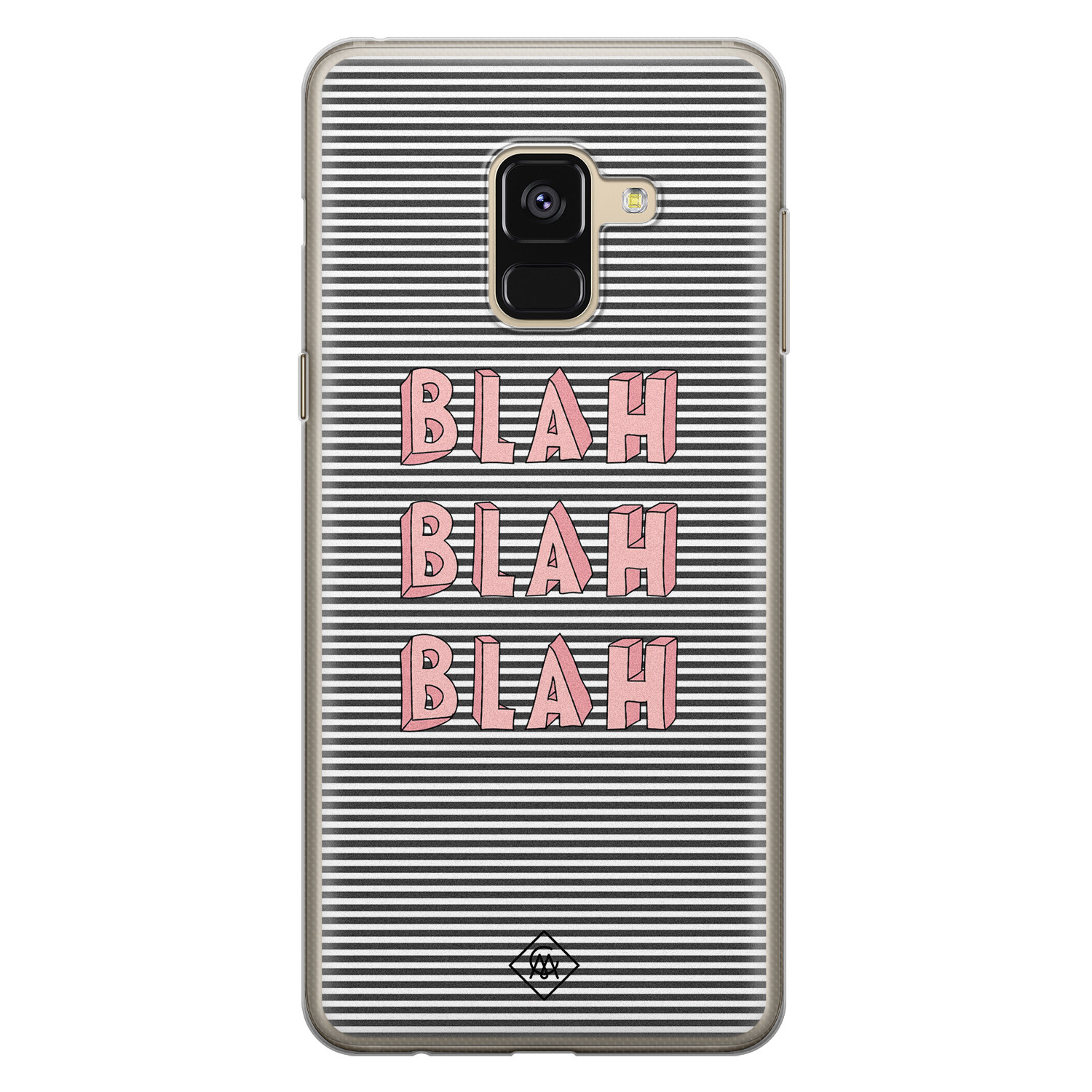 Samsung Galaxy A8 (2018) siliconen telefoonhoesje - Blah blah blah