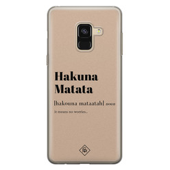 Casimoda Samsung Galaxy A8 (2018) siliconen hoesje - Hakuna matata