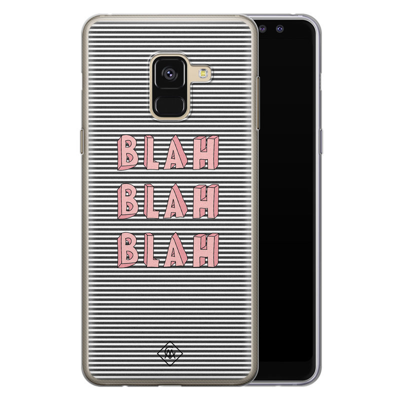 Casimoda Samsung Galaxy A8 (2018) siliconen telefoonhoesje - Blah blah blah