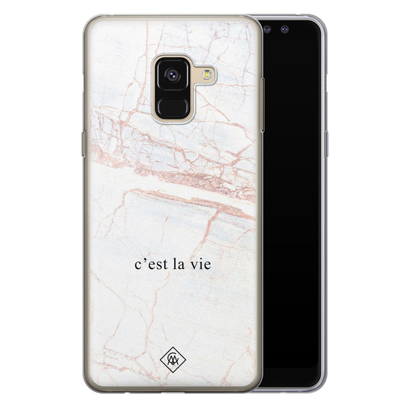Casimoda Samsung Galaxy A8 (2018) siliconen telefoonhoesje - C'est la vie