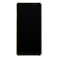 Casimoda Samsung Galaxy A8 (2018) siliconen hoesje - Marmer grijs