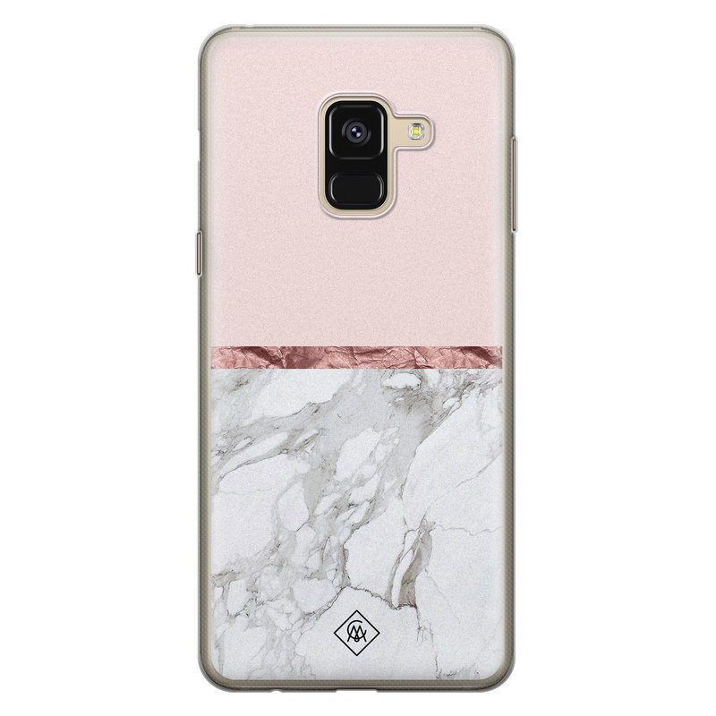 Casimoda Samsung Galaxy A8 (2018) siliconen telefoonhoesje - Rose all day