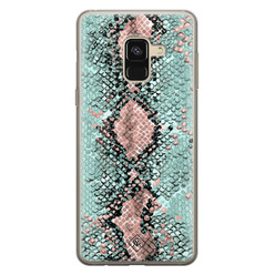 Casimoda Samsung Galaxy A8 (2018) siliconen hoesje - Snake pastel