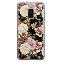Casimoda Samsung Galaxy A8 (2018) siliconen hoesje - Flowerpower