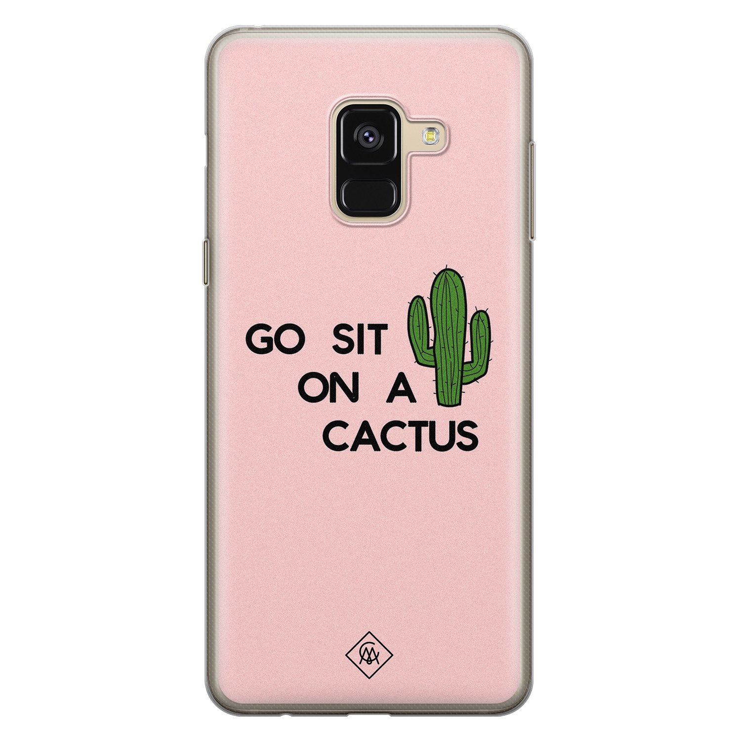 Samsung Galaxy A8 (2018) siliconen hoesje - Go sit on a cactus