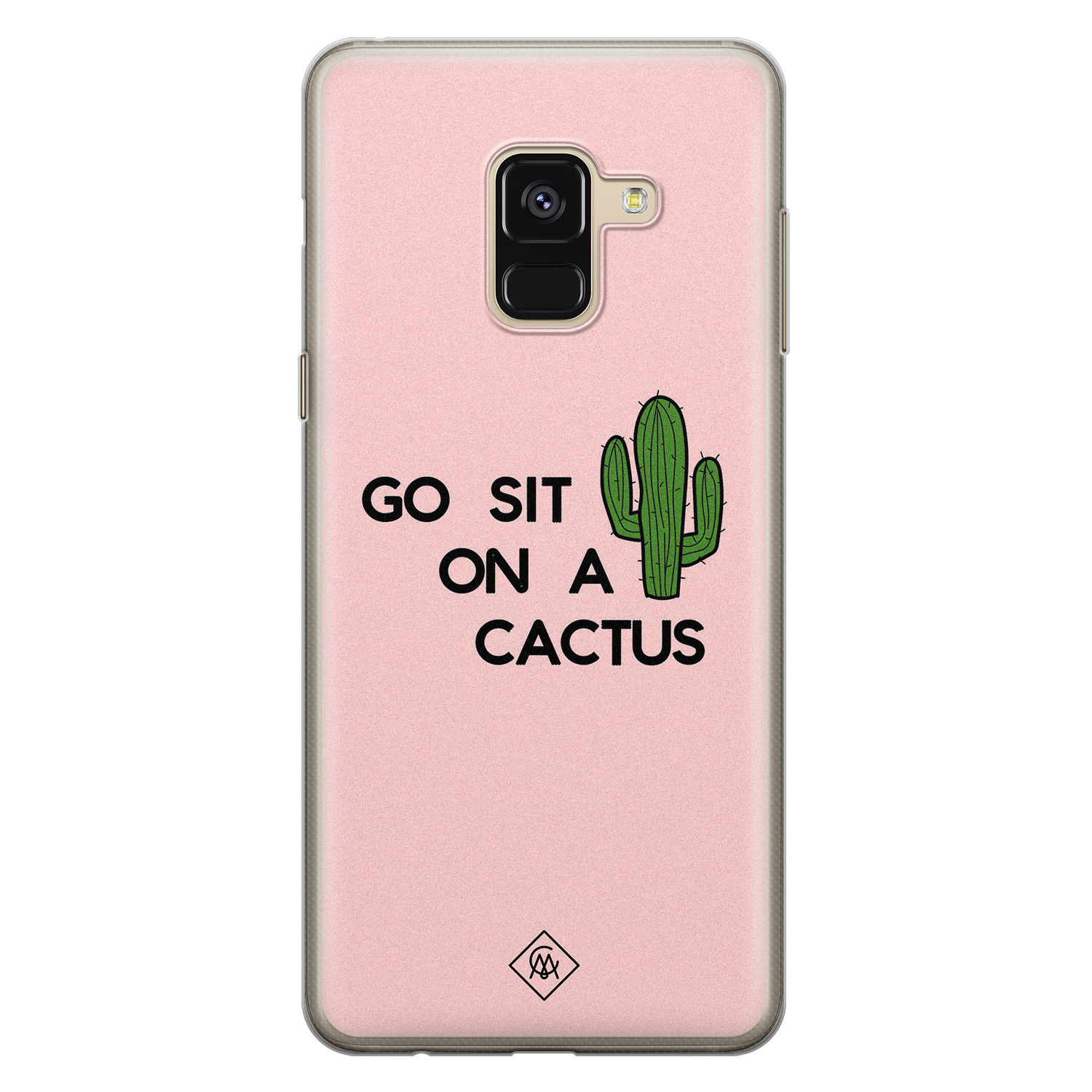 Moedig Buitenlander Geweldige eik Samsung Galaxy A8 (2018) siliconen hoesje - Go sit on a cactus - Casimoda.nl