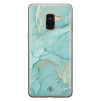 Casimoda Samsung Galaxy A8 (2018) siliconen hoesje - Touch of mint
