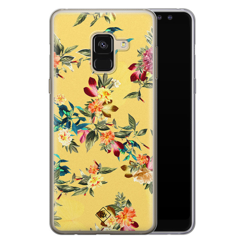 Casimoda Samsung Galaxy A8 (2018) siliconen hoesje - Floral days