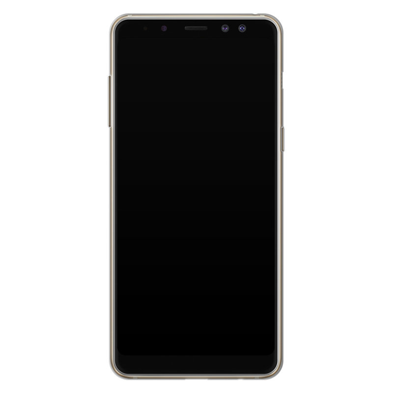 Casimoda Samsung Galaxy A8 (2018) siliconen telefoonhoesje - Parelmoer marmer