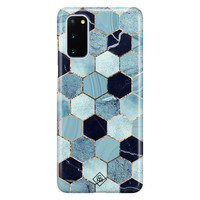 Casimoda Samsung Galaxy S20 rondom bedrukt hoesje - Blue cubes