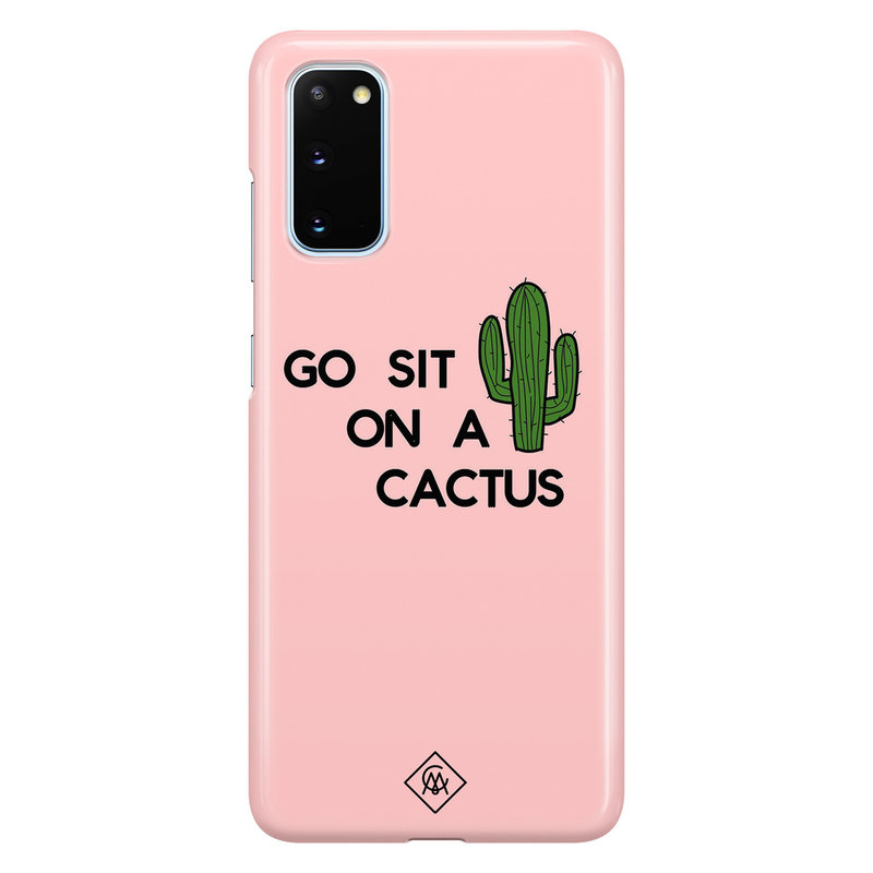 Casimoda Samsung Galaxy S20 rondom bedrukt hoesje - Go sit on a cactus