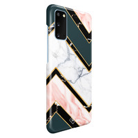 Casimoda Samsung Galaxy S20 rondom bedrukt hoesje - Marble zigzag