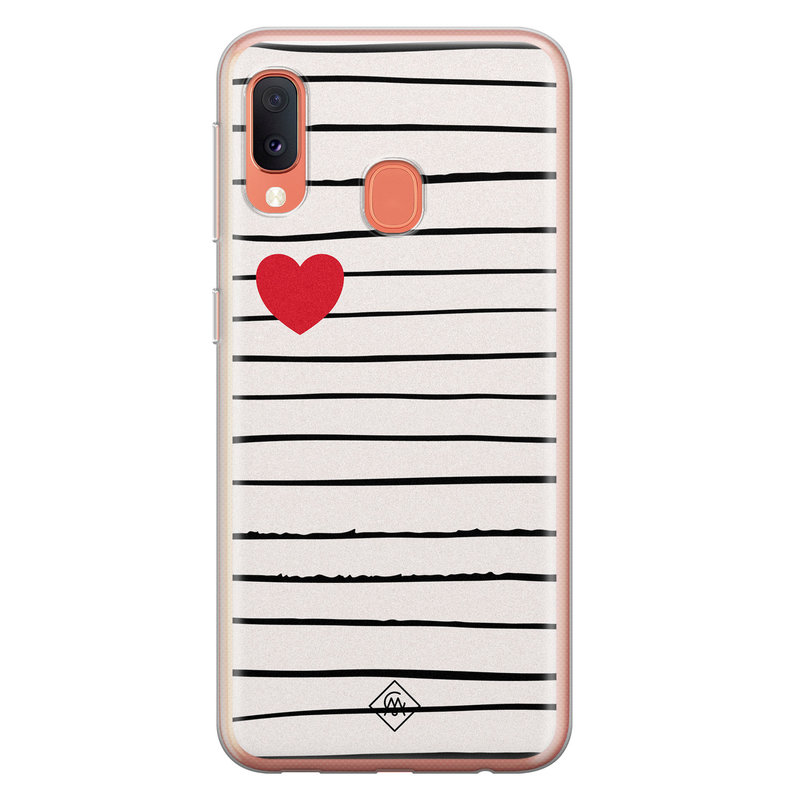 Casimoda Samsung Galaxy A20e siliconen hoesje - Heart queen