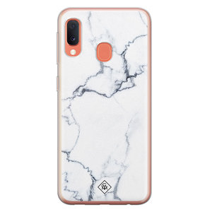 Casimoda Samsung Galaxy A20e siliconen hoesje - Marmer grijs
