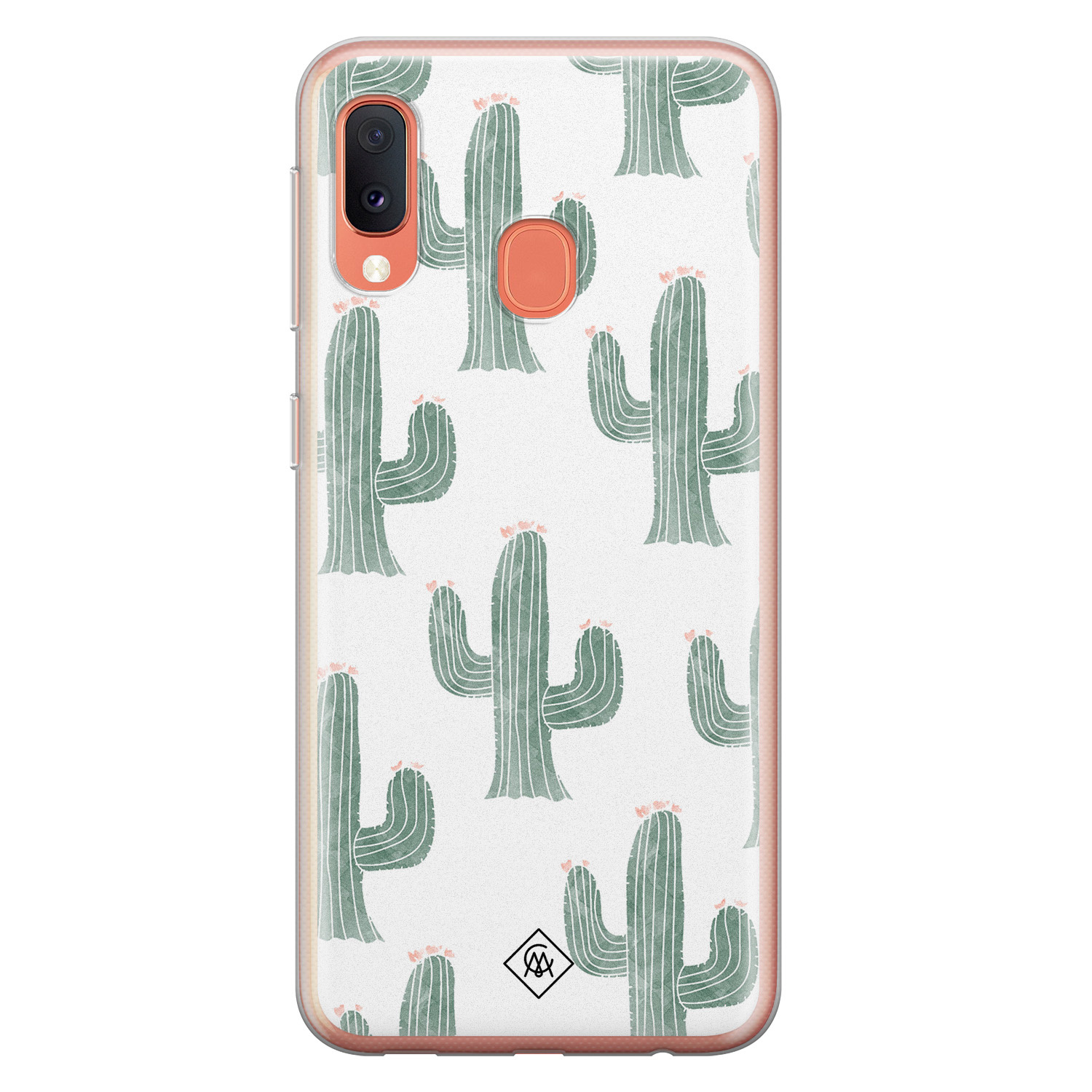 Samsung Galaxy A20e siliconen telefoonhoesje Cactus print