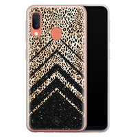 Casimoda Samsung Galaxy A20e siliconen hoesje - Chevron luipaard