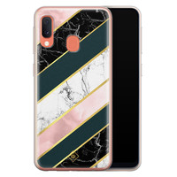 Casimoda Samsung Galaxy A20e siliconen hoesje - Marble stripes