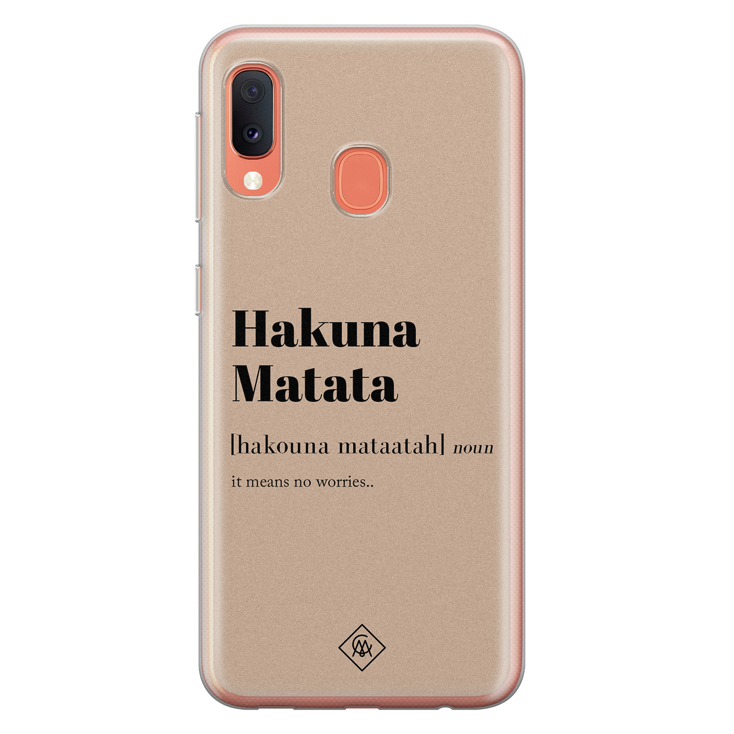 Samsung Galaxy A20e siliconen hoesje Hakuna matata